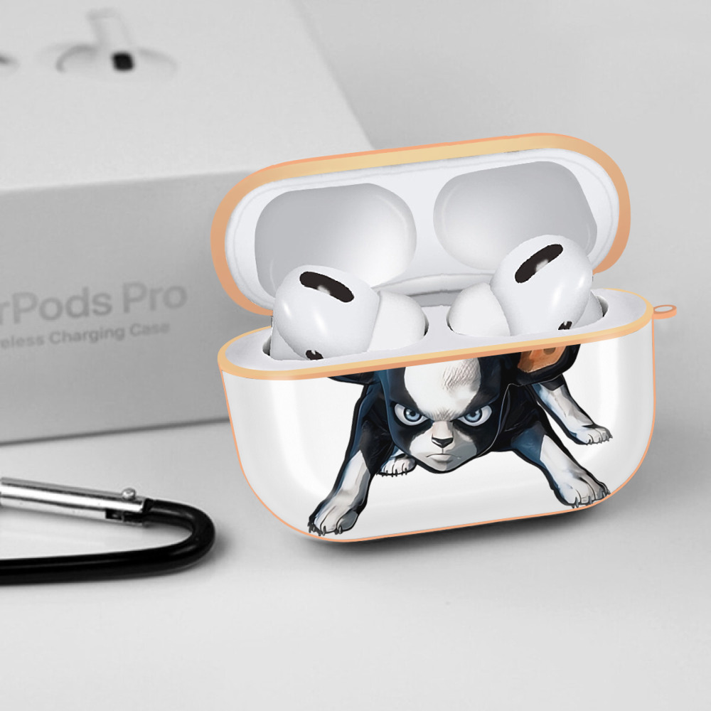 ジョジョの奇妙な冒険 イギー JoJo's Bizarre Adventure Iggy 【AirPods Pro用】ハードシェル保護ケース｜耐衝撃・防指紋・カラビナ付き商品仕様