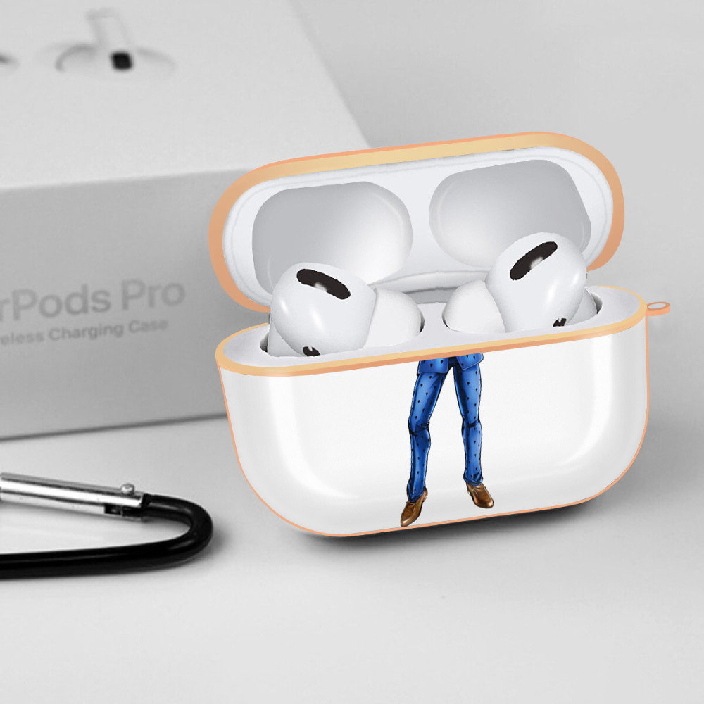 ジョジョの奇妙な冒険 ブローノ?ブチャラティ JoJo's Bizarre Adventure Bruno Bucciarati 【AirPods Pro用】ハードシェル保護ケース｜耐衝撃・防指紋・カラビナ付き商品仕様