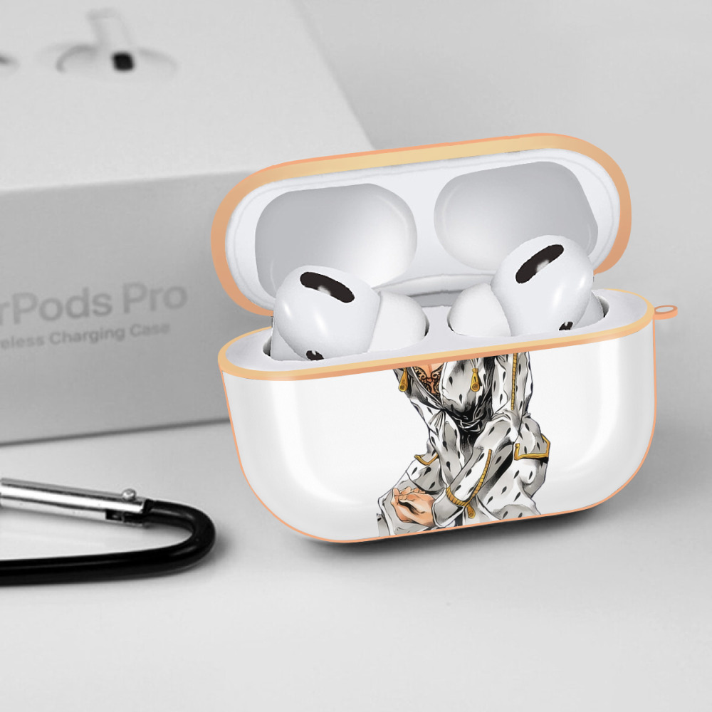 ジョジョの奇妙な冒険 ブローノ?ブチャラティ JoJo's Bizarre Adventure Bruno Bucciarati 【AirPods Pro用】ハードシェル保護ケース｜耐衝撃・防指紋・カラビナ付き商品仕様