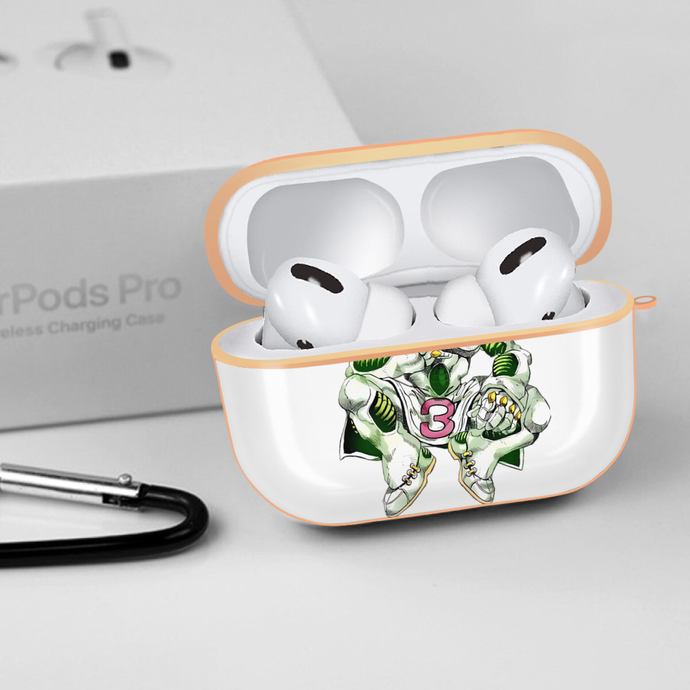 ジョジョの奇妙な冒険 広瀨康一 JoJo's Bizarre Adventure Hirose Koichi 【AirPods Pro用】ハードシェル保護ケース｜耐衝撃・防指紋・カラビナ付き商品仕様