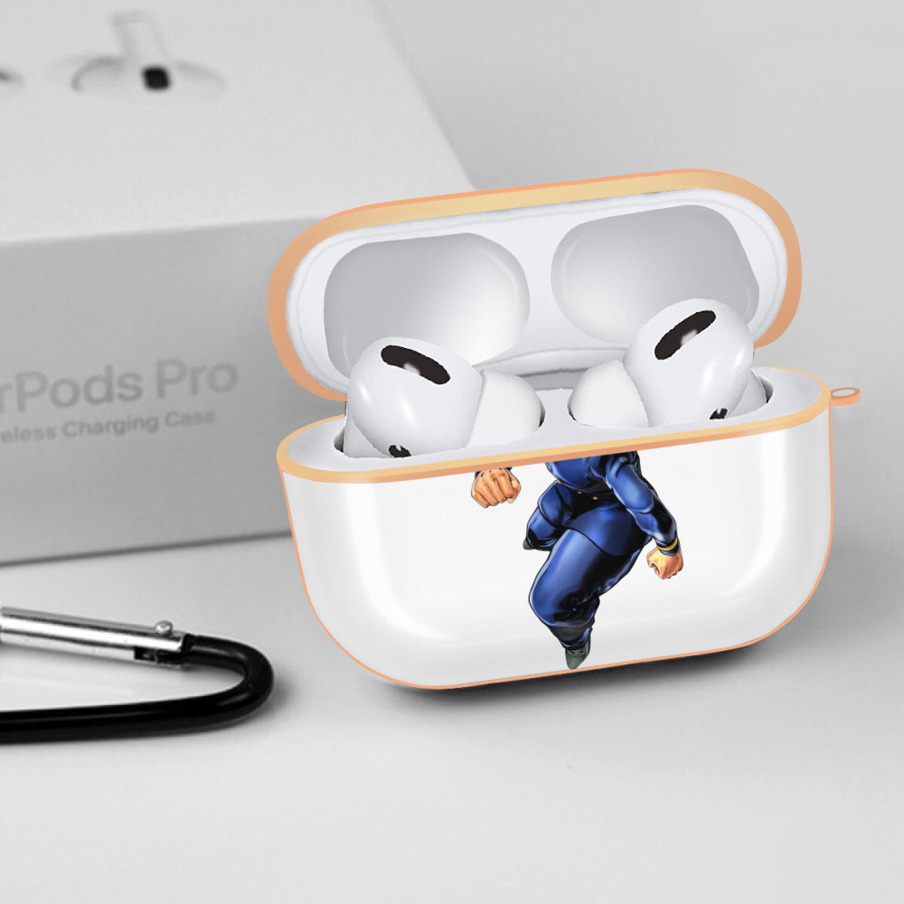ジョジョの奇妙な冒険 広瀨康一 JoJo's Bizarre Adventure Hirose Koichi 【AirPods Pro用】ハードシェル保護ケース｜耐衝撃・防指紋・カラビナ付き商品仕様