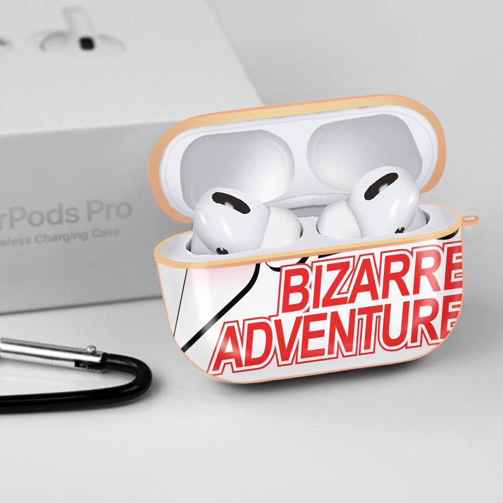 ジョジョの奇妙な冒険 JoJo's Bizarre Adventure 【AirPods Pro用】ハードシェル保護ケース｜耐衝撃・防指紋・カラビナ付き商品仕様