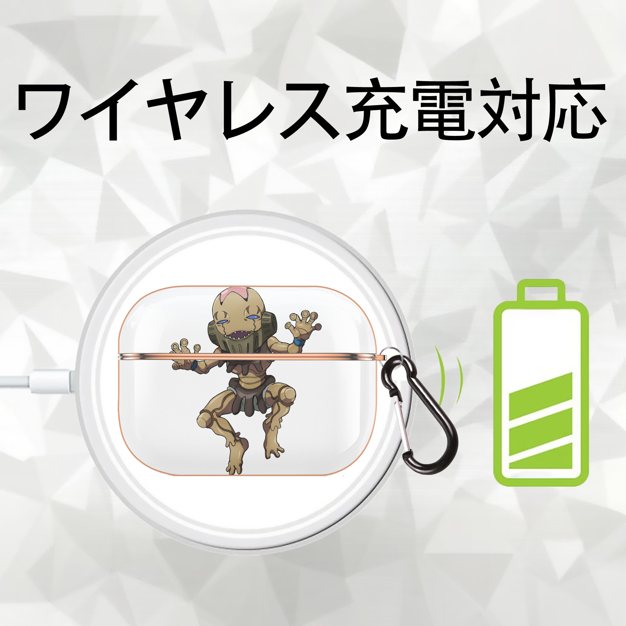 ジョジョの奇妙な冒険 JoJo's Bizarre Adventure 【AirPods Pro用】ハードシェル保護ケース｜耐衝撃・防指紋・カラビナ付き商品仕様